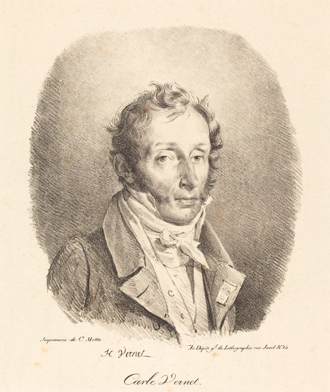 Busto di Carle Vernet da Emile Jean Horace Vernet