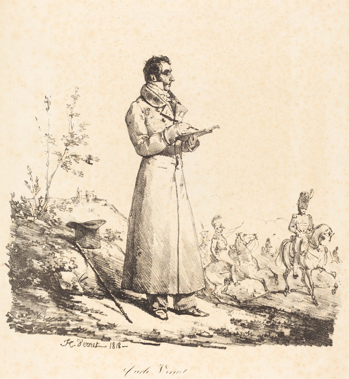 Carle Vernet, a figura intera da Emile Jean Horace Vernet