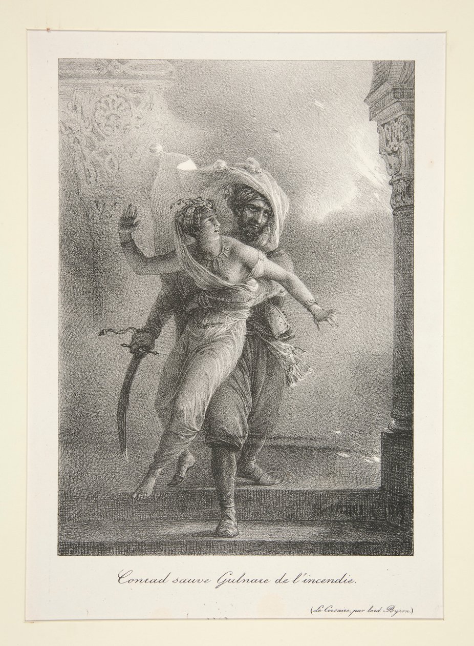 Conrad salva Gulnare da Emile Jean Horace Vernet