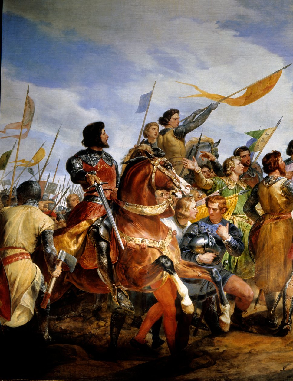 Guerra franco-inglese (1202-1214): la Battaglia di Bouvines del 27/07/1214 da Emile Jean Horace Vernet
