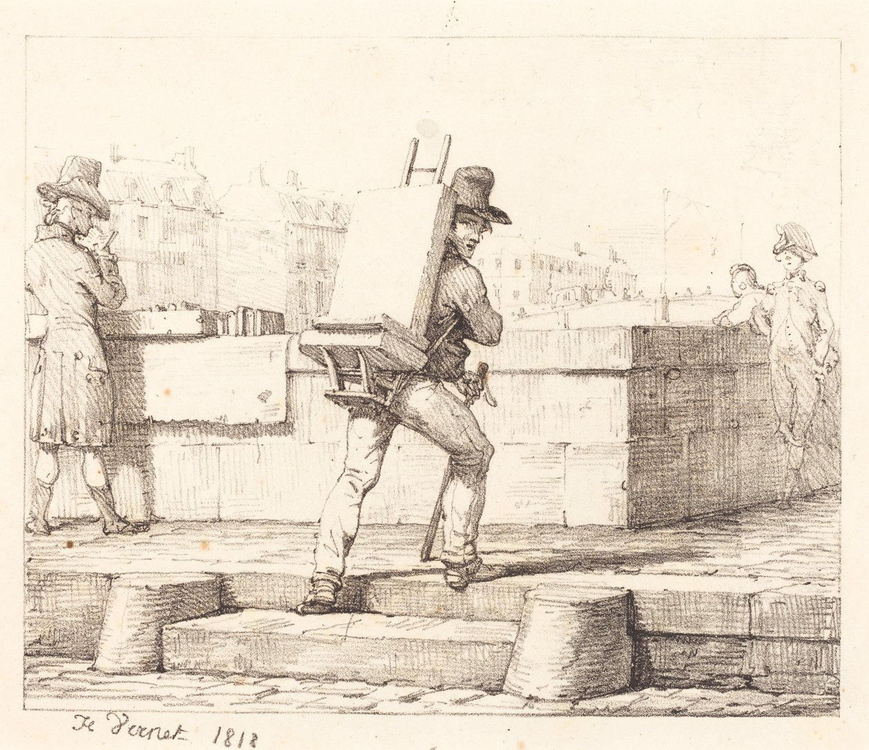 Frontespizio del portfolio “Croquis Lithographiques par H. Vernet” da Horace Vernet
