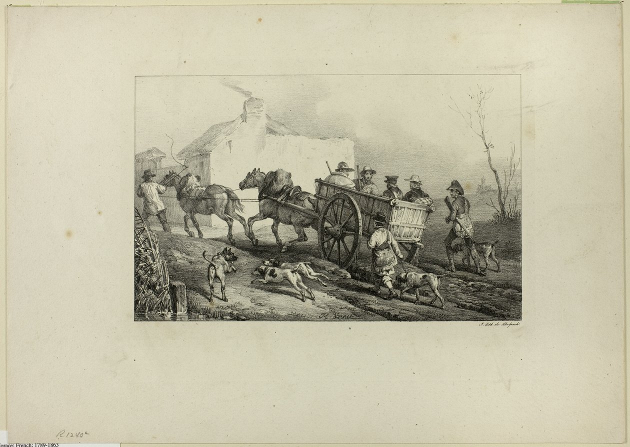 Cacciatori da Emile Jean Horace Vernet