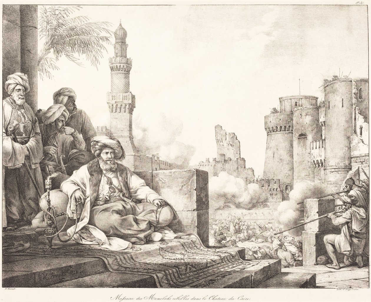 Massacro dei Mamelucchi ribelli nel Castello del Cairo da Horace Vernet