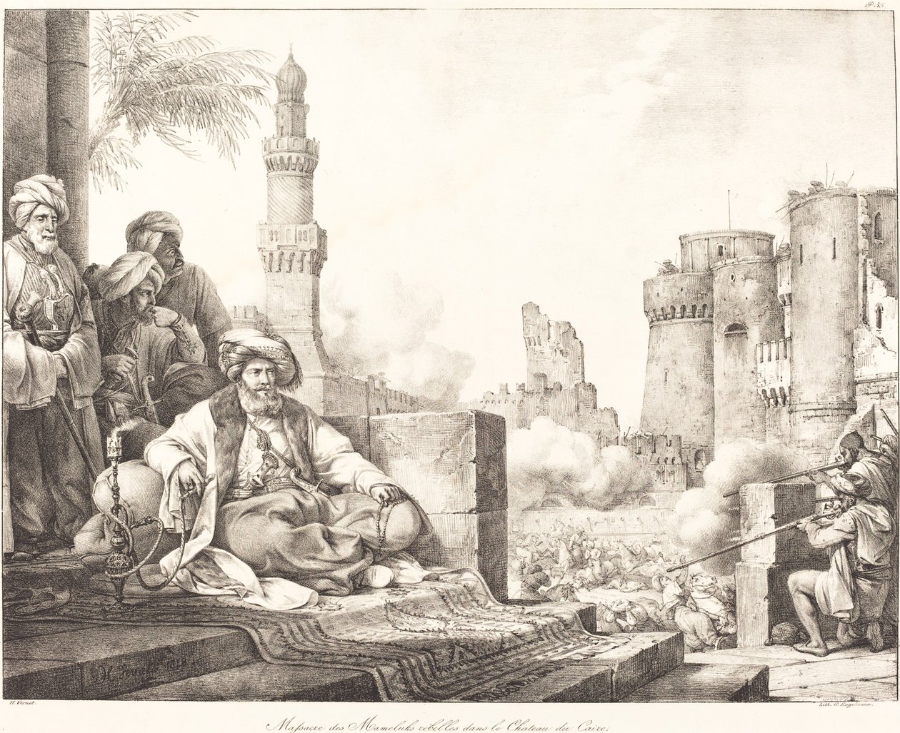 Massacro dei Mamelucchi ribelli nel castello del Cairo da Emile Jean Horace Vernet