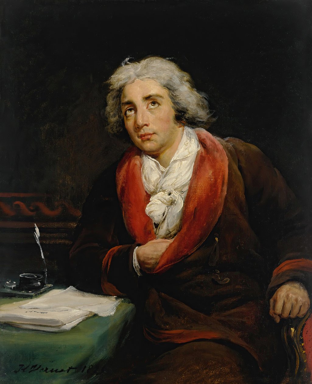 Ritratto del poeta André Chénier, 1825 da Emile Jean Horace Vernet