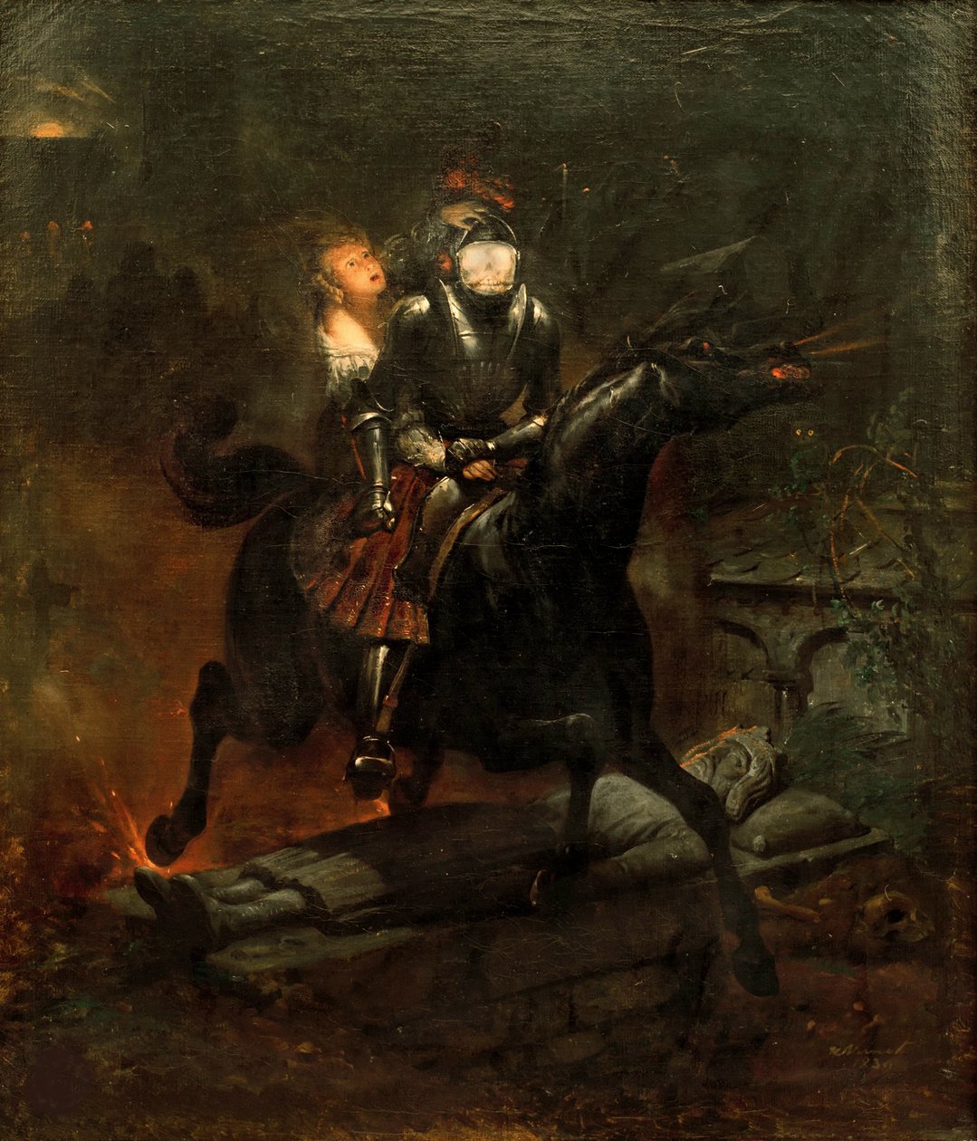 La ballata di Lenora, 1839 da Emile Jean Horace Vernet