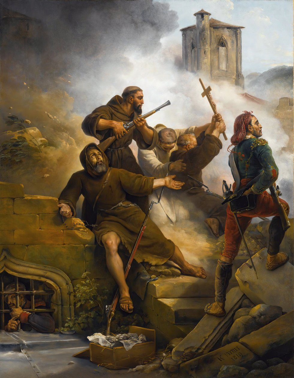 Il primo assedio di Saragozza, 1819 da Emile Jean Horace Vernet