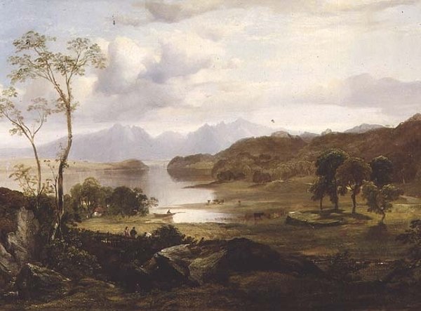 Loch Fad: Arran in lontananza da Horatio McCulloch