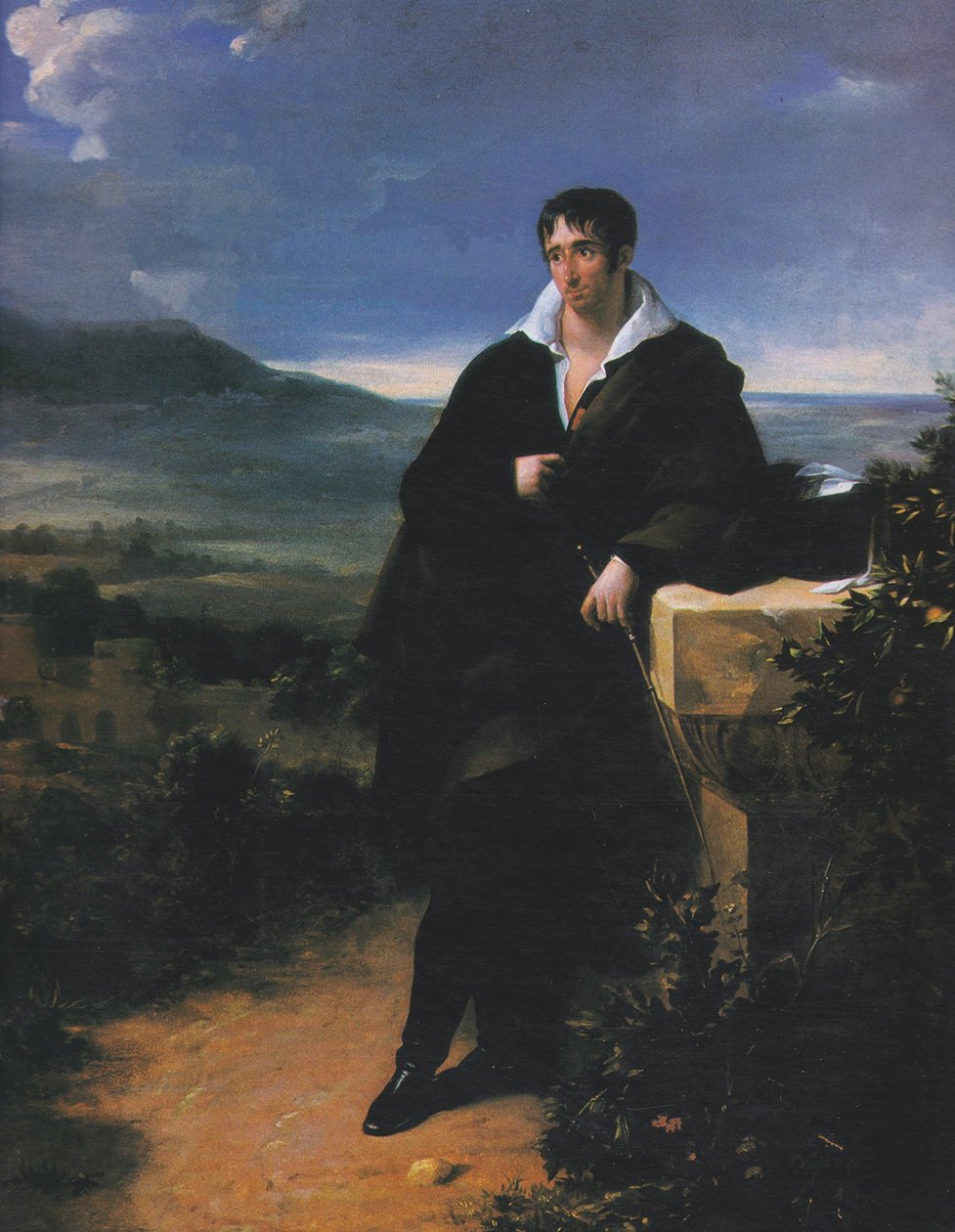 Ritratto a figura intera di Camille de Tournon nella campagna romana da Hortense Haudebourt Lescot