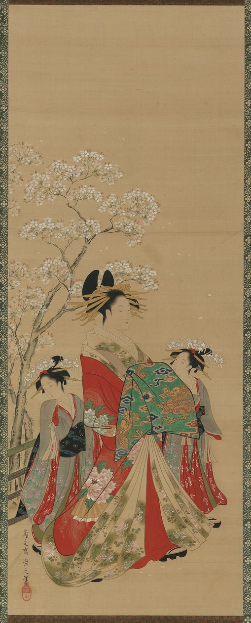 Bellezze delle stagioni - Primavera, Periodo Edo, fine XVIII-inizio XIX secolo da Hosoda Eishi
