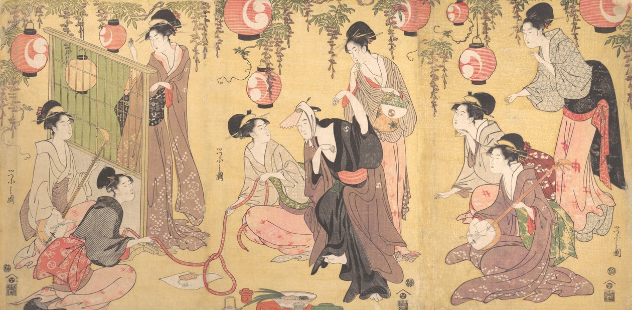 Una parodia di Yuranosuke nei quartieri del piacere, ca. 1797 da Hosoda Eishi