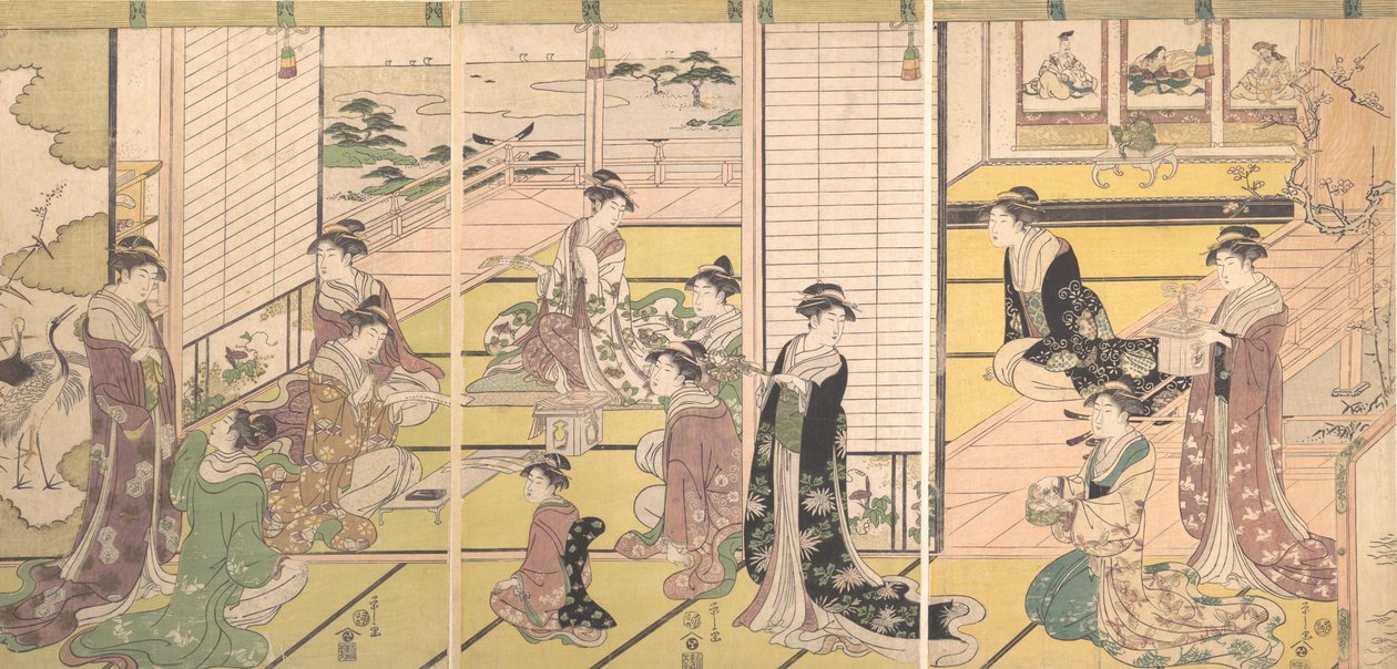 Onorare i tre dei della poesia: donne che compongono poesie da Hosoda Eishi