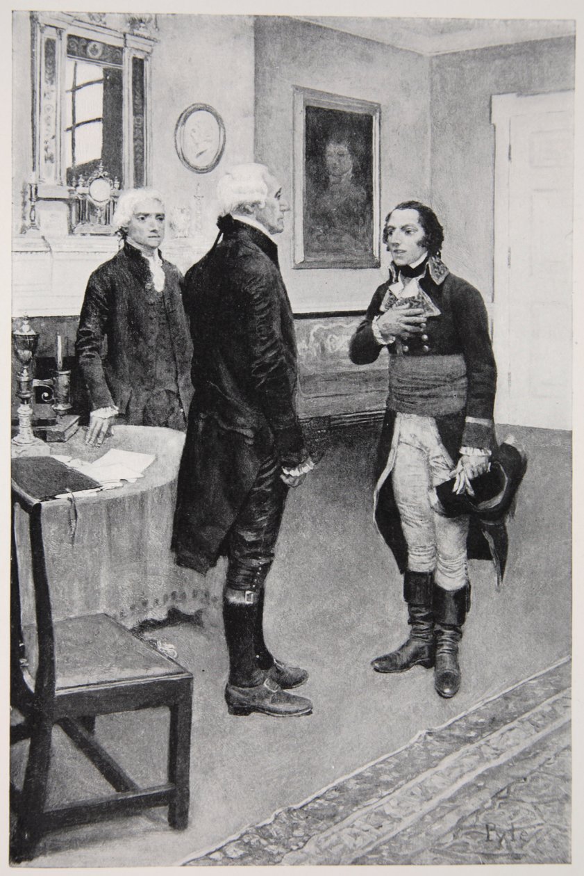 Il cittadino Genet formalmente presentato a Washington, 19 aprile 1793 da Howard Pyle