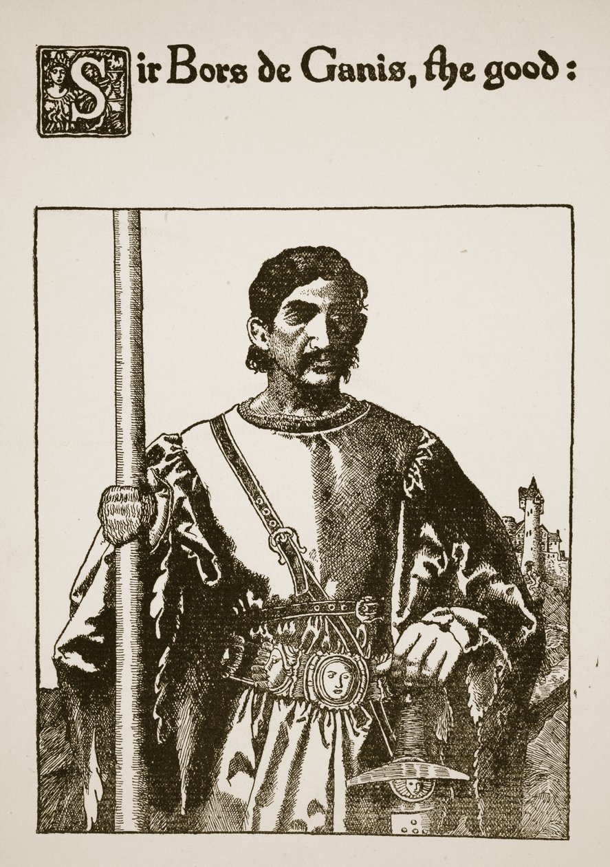 Sir Bors de Ganis, il buono, illustrazione da 