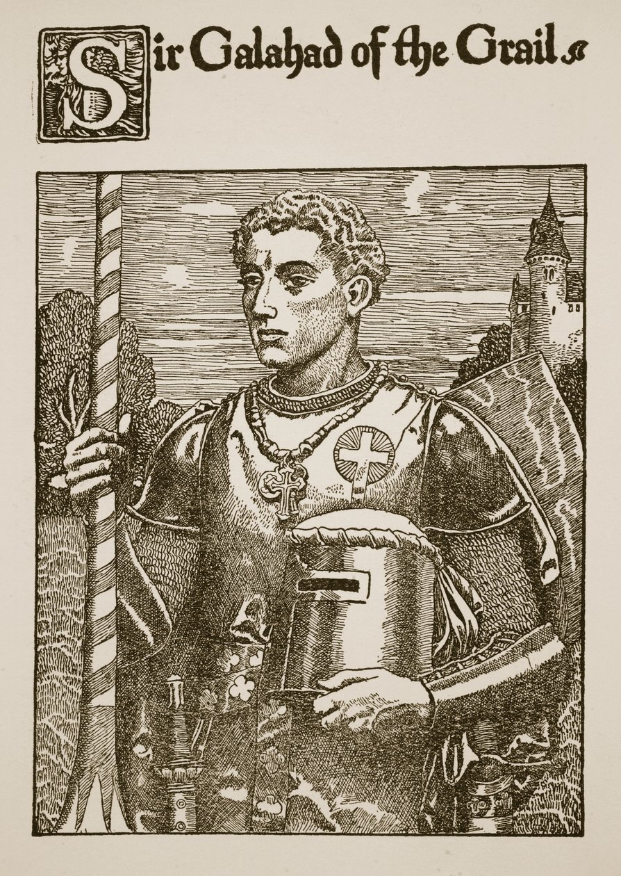 Sir Galahad del Graal, illustrazione da 