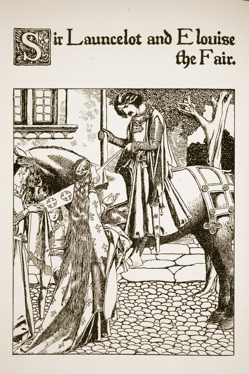 Sir Lancillotto ed Eloisa la Bella, illustrazione da 