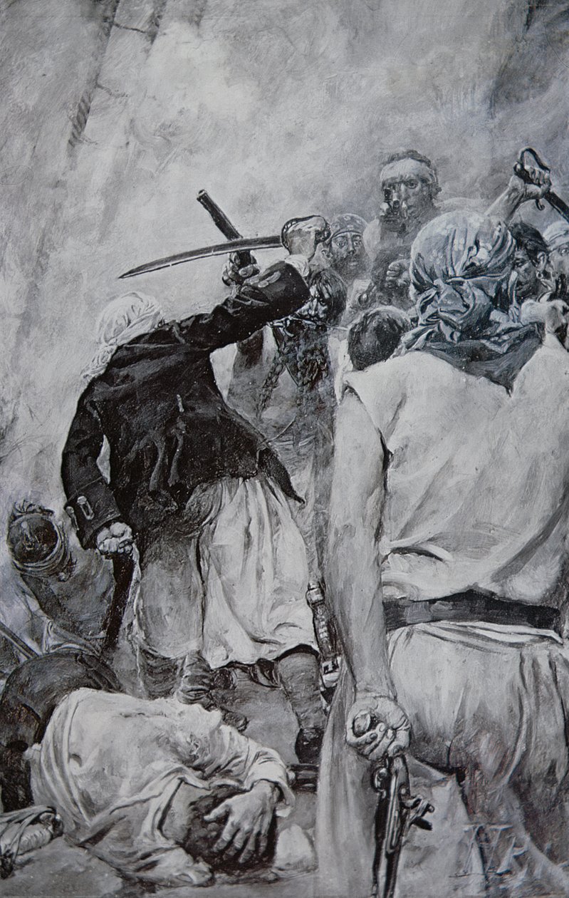Una battaglia di pirati da Howard (after) Pyle