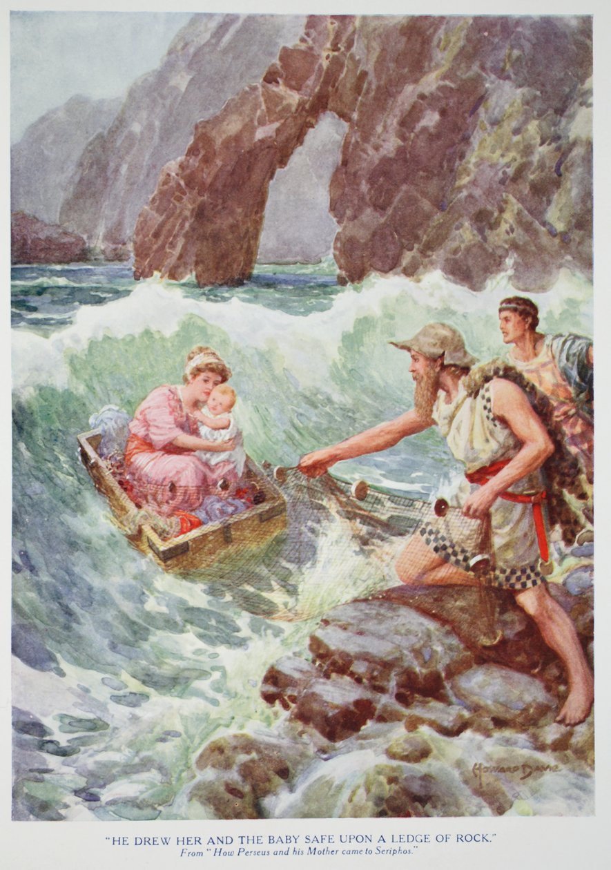 La tirò lei e il bambino al sicuro su una sporgenza di roccia da Howard Davie