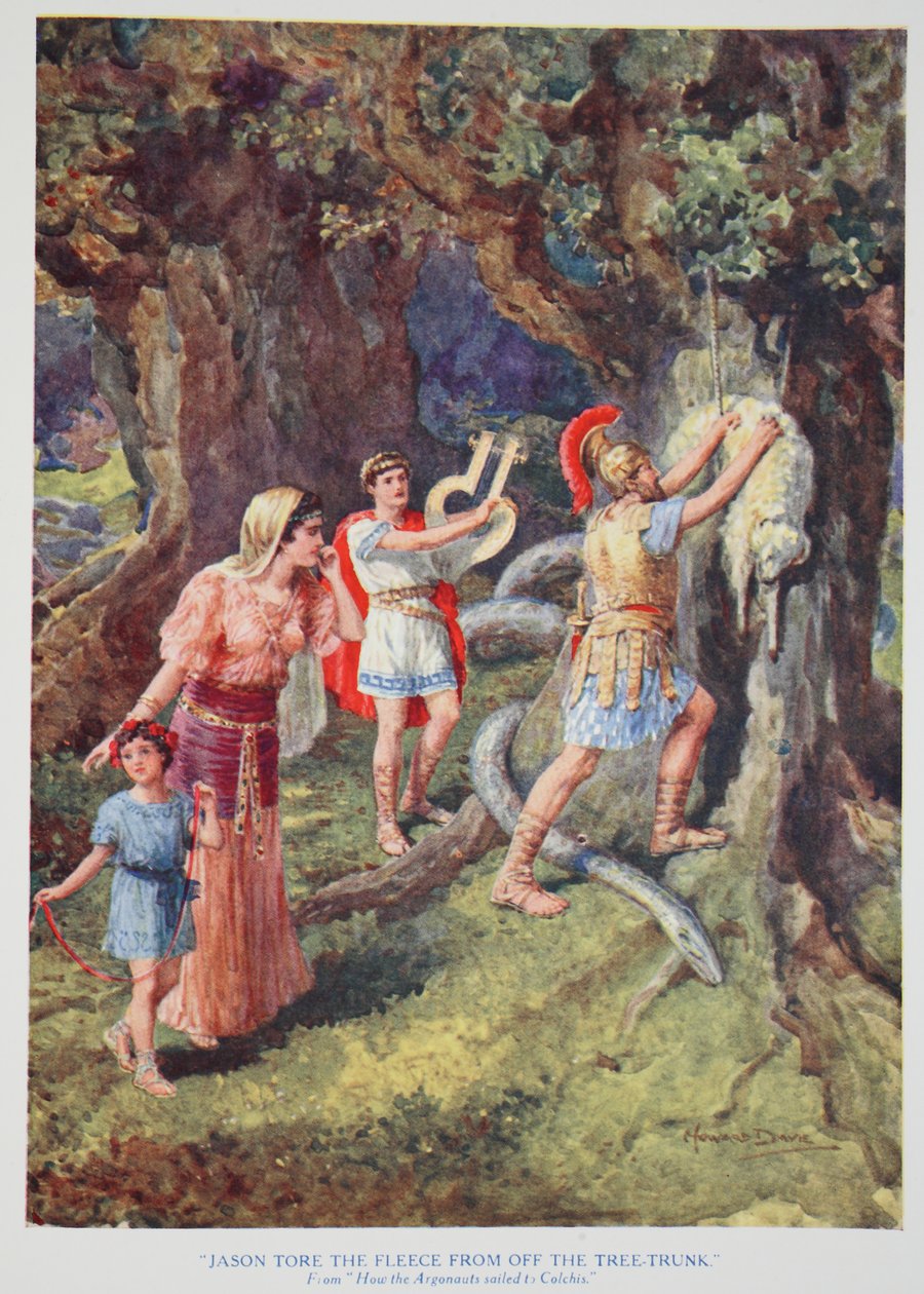 Giasone strappò il vello dal tronco dell