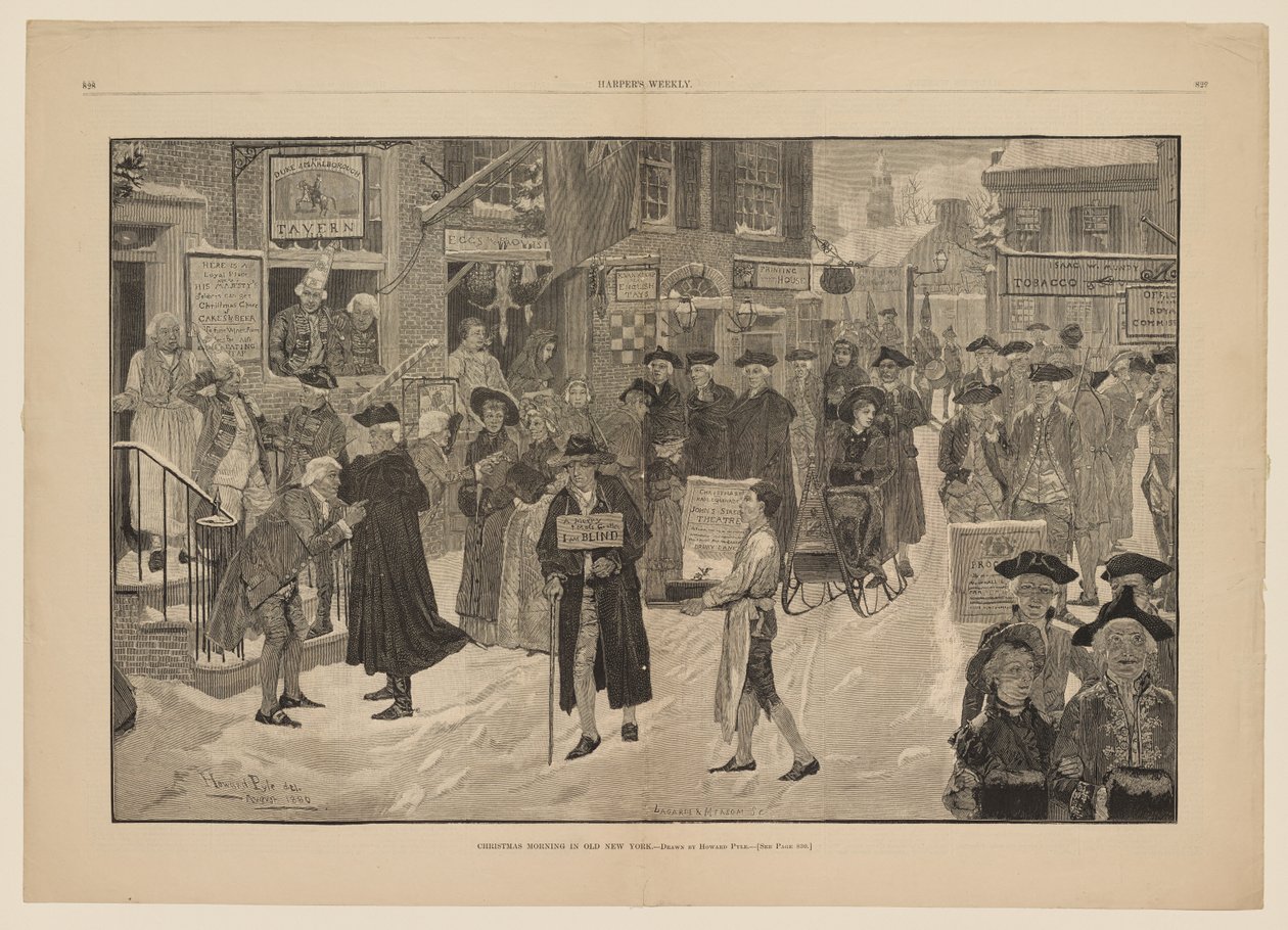 Mattina di Natale nella vecchia New York da Howard Pyle