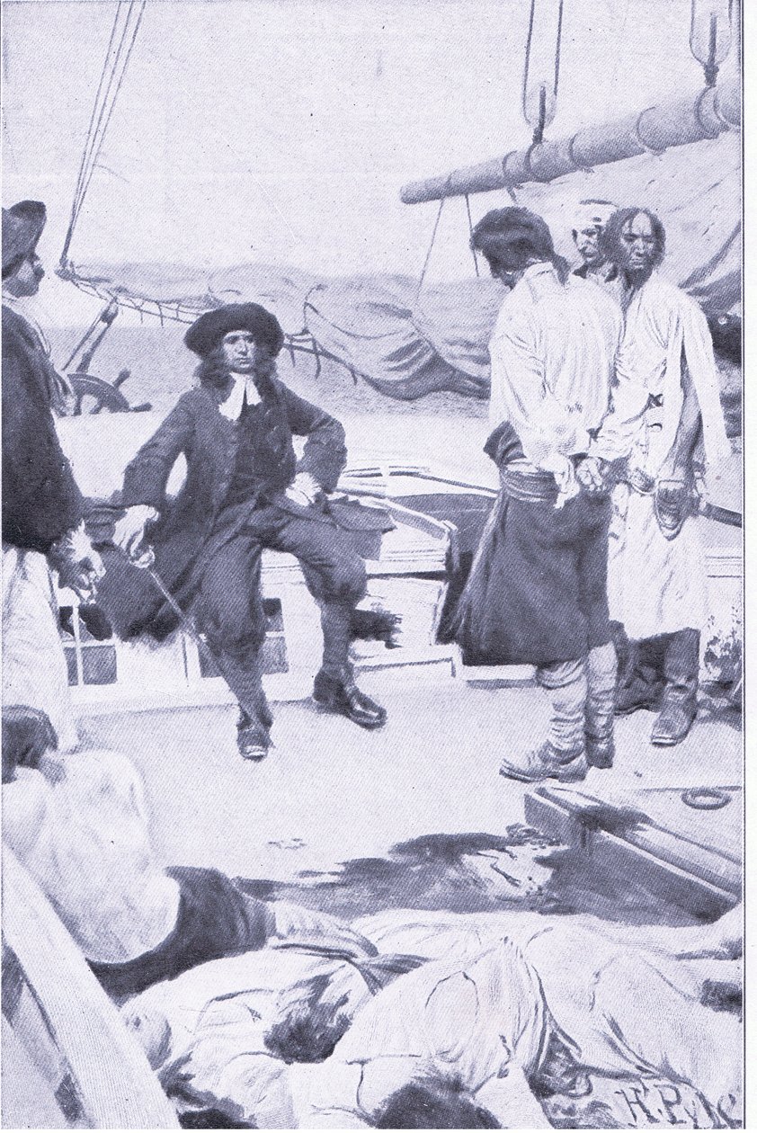 Il colonnello Brett e il pirata, da Howard Pyles Book of Pirates pubblicato da Harper & Bros, 1921 da Howard Pyle