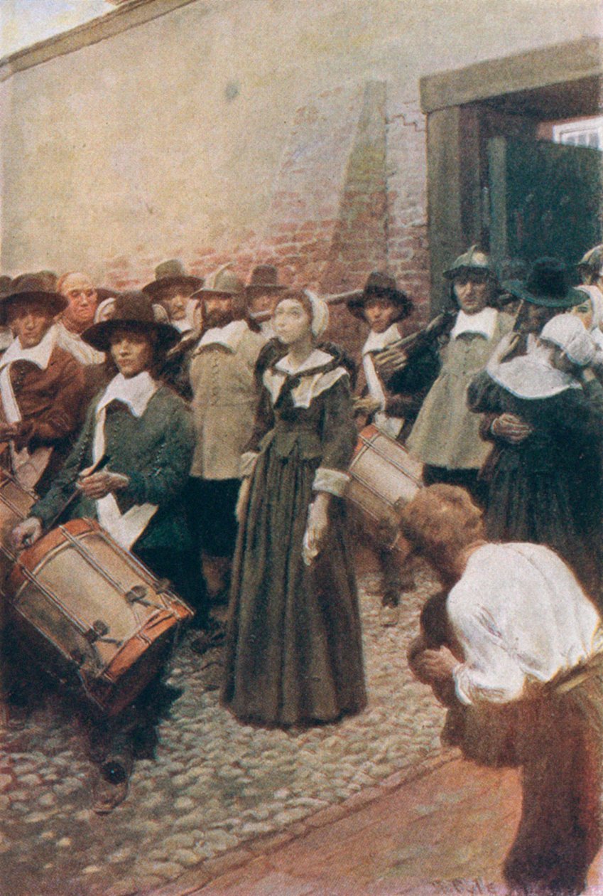 Mary Dyer sulla strada per il patibolo, illustrazione da 