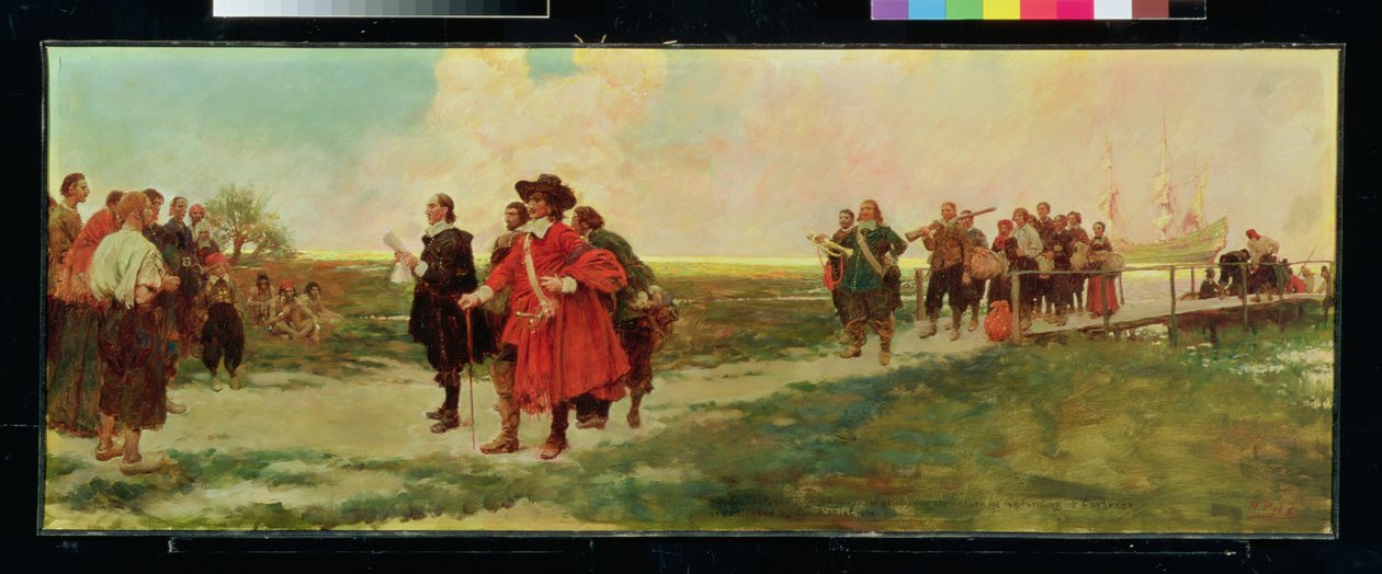 Lo sbarco di Carteret nel New Jersey da Howard Pyle