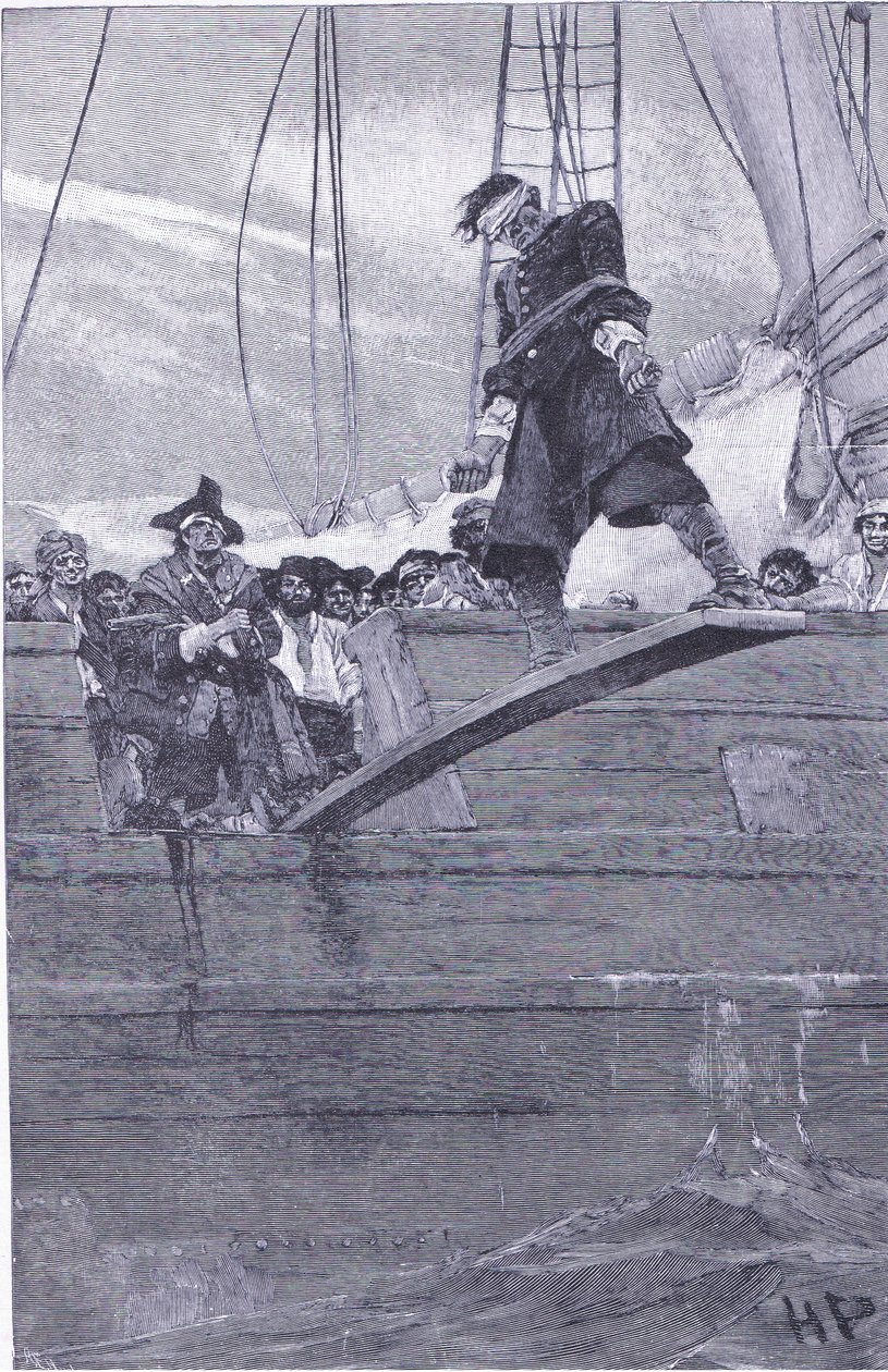Camminare sulla tavola, da Howard Pyles Book of Pirates pubblicato da Harper & Bros, 1921 da Howard Pyle