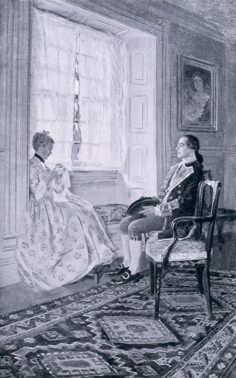Washington e Mary Philipse, illustrazione da 