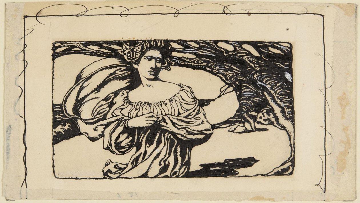 Donna e albero, illustrazione per Orazio da Howard Pyle