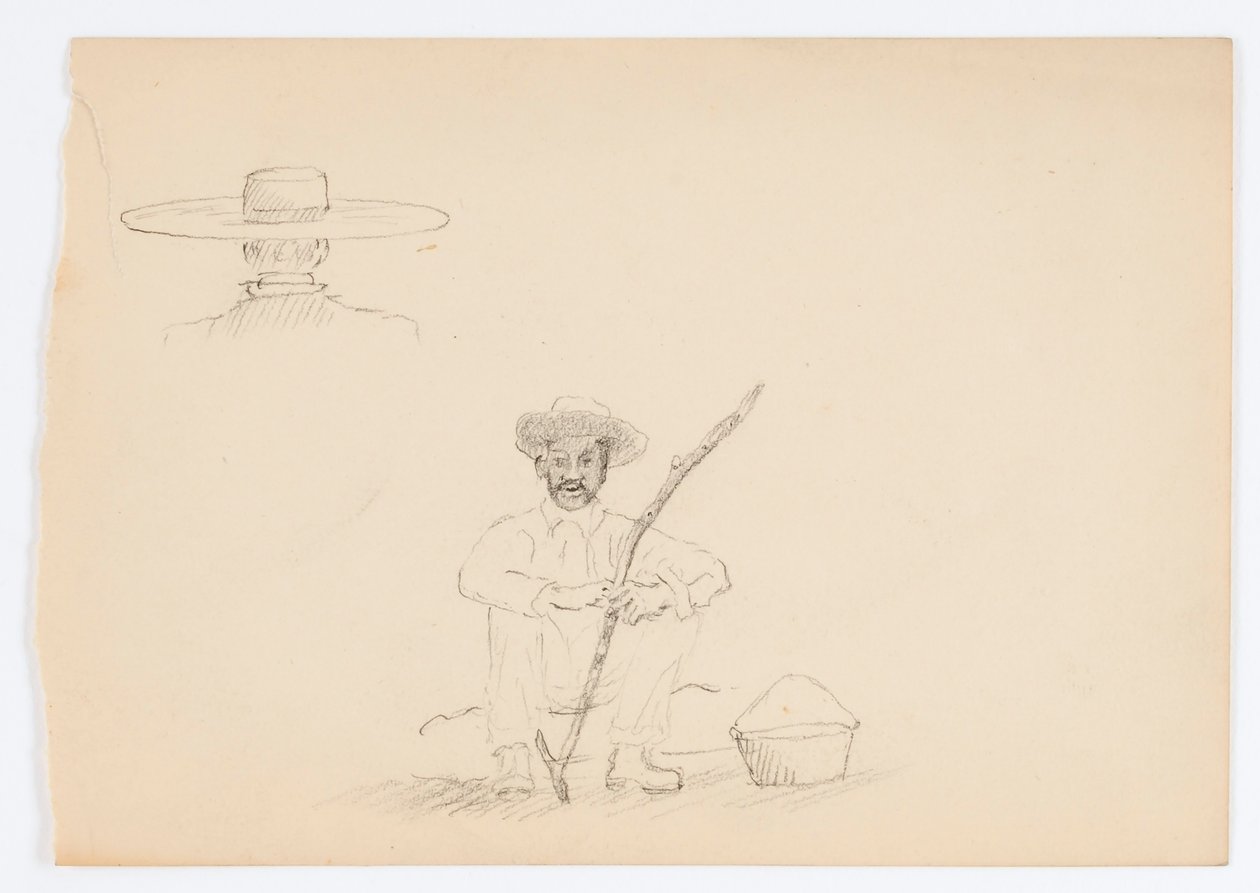 Senza titolo (Uomo seduto con bastone) da Howard Russell Butler