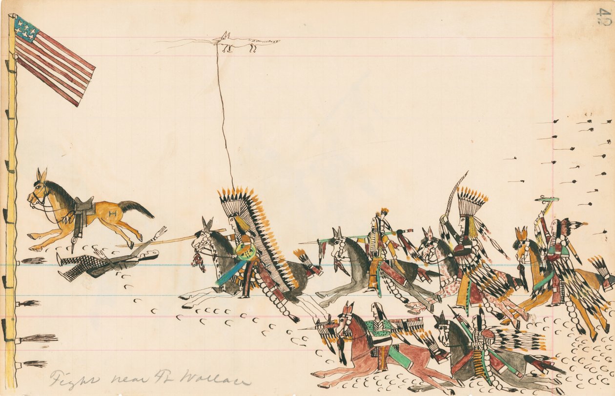 Combattimento vicino a Ft. Wallace, 1874-75 da Howling Wolf