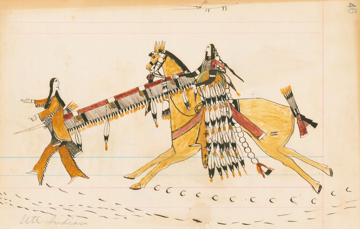 Indiano Ute, 1874-75 da Howling Wolf