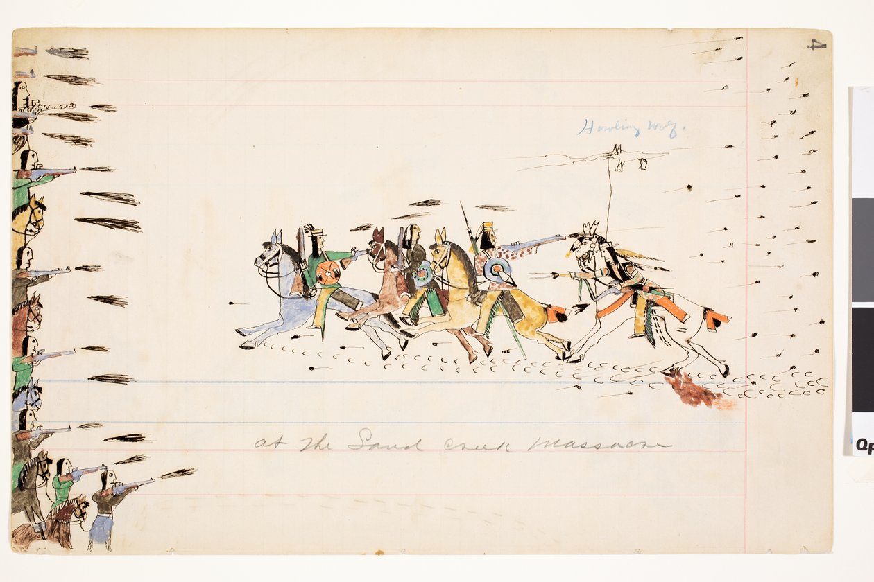 Al massacro di Sand Creek, 1874-75 da Howling Wolf