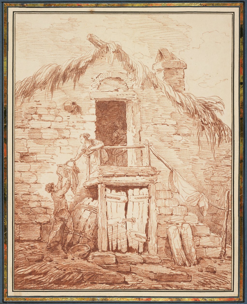 Un cottage di pietra, c.1774 da Hubert Robert