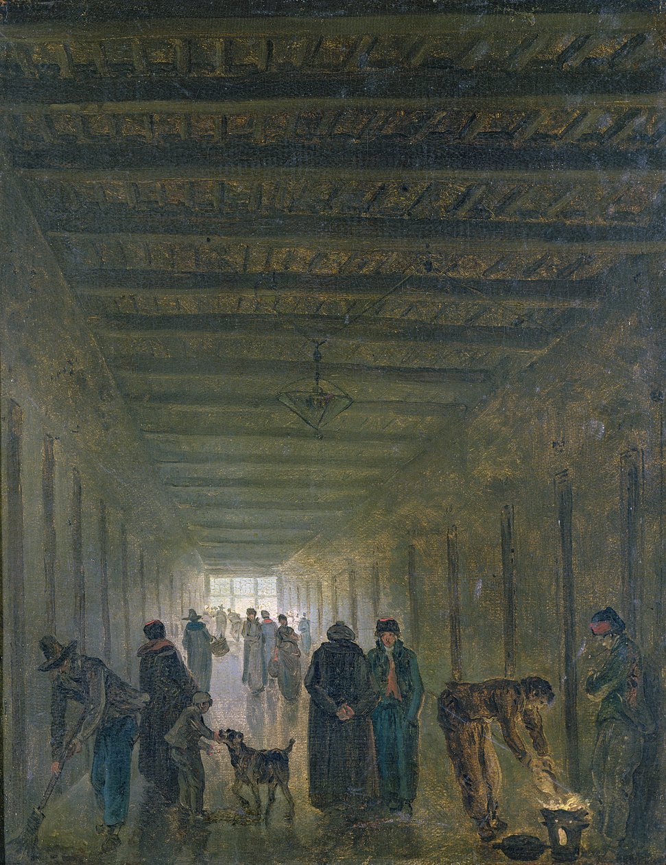 Corridoio della prigione di Saint-Lazare nel 1793 da Hubert Robert