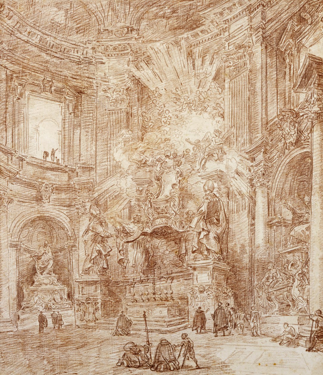 Interno di una chiesa da Hubert Robert