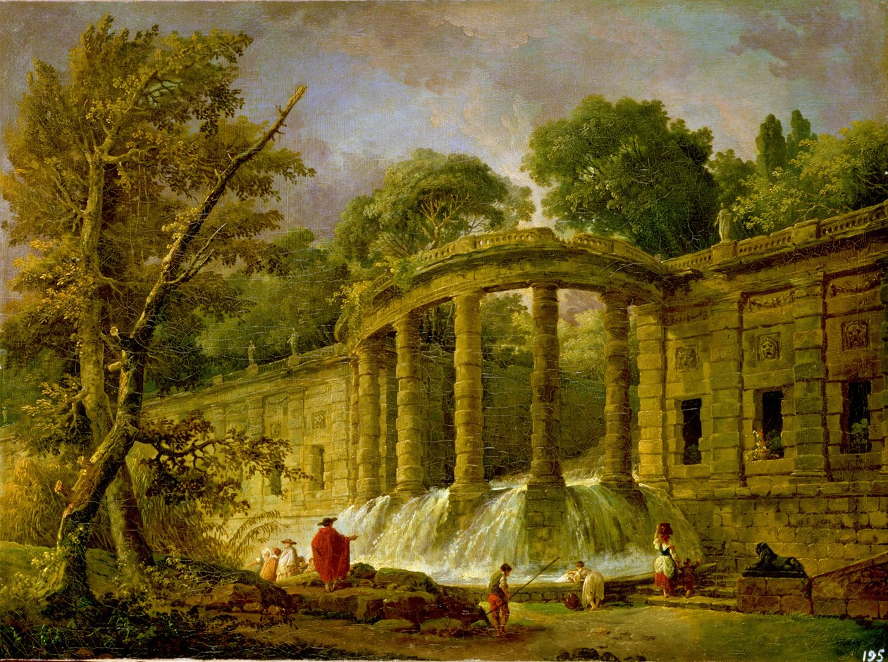 Padiglione con cascata, 1760 da Hubert Robert