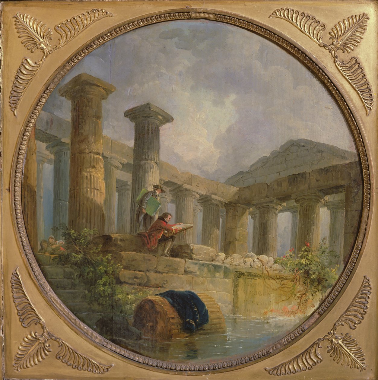 Rovine di un tempio che imita Paestum da Hubert Robert