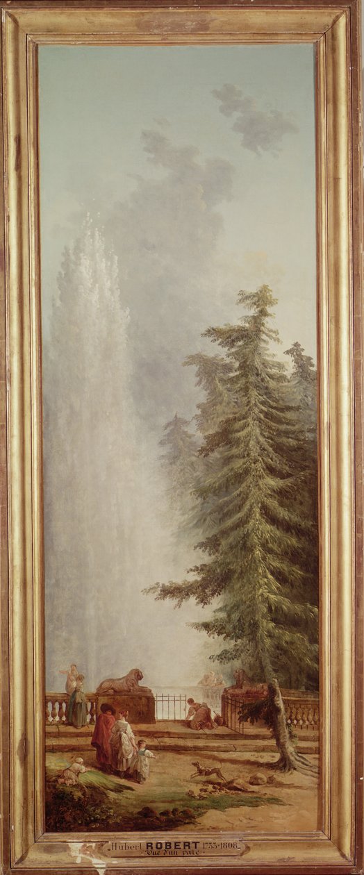 Vista di un parco, 1783 da Hubert Robert