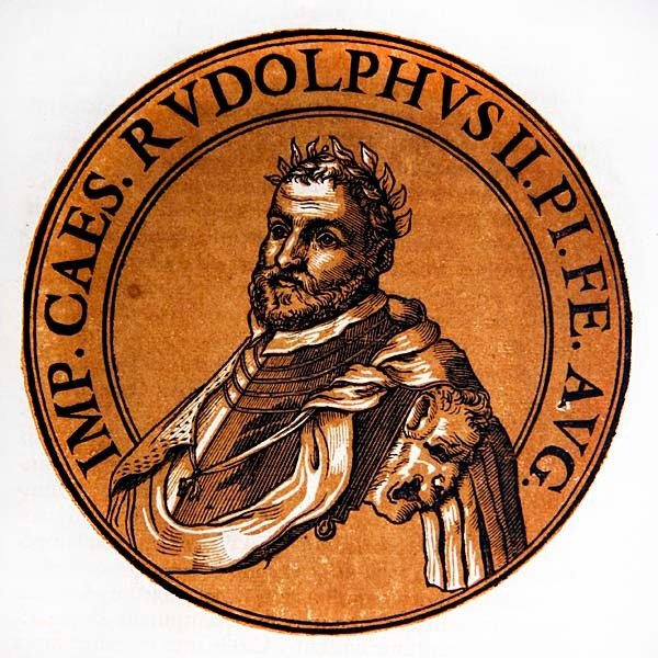 Ritratto medaglione di Rodolfo II, Sacro Romano Imperatore da Hubert (after) Goltzius