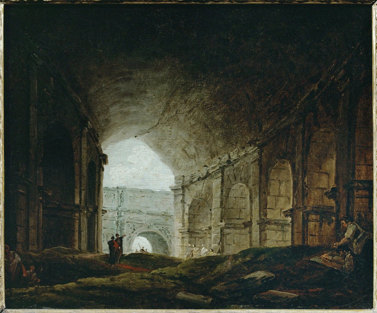 Interno del Colosseo, Roma ... da Hubert (circle of) Robert