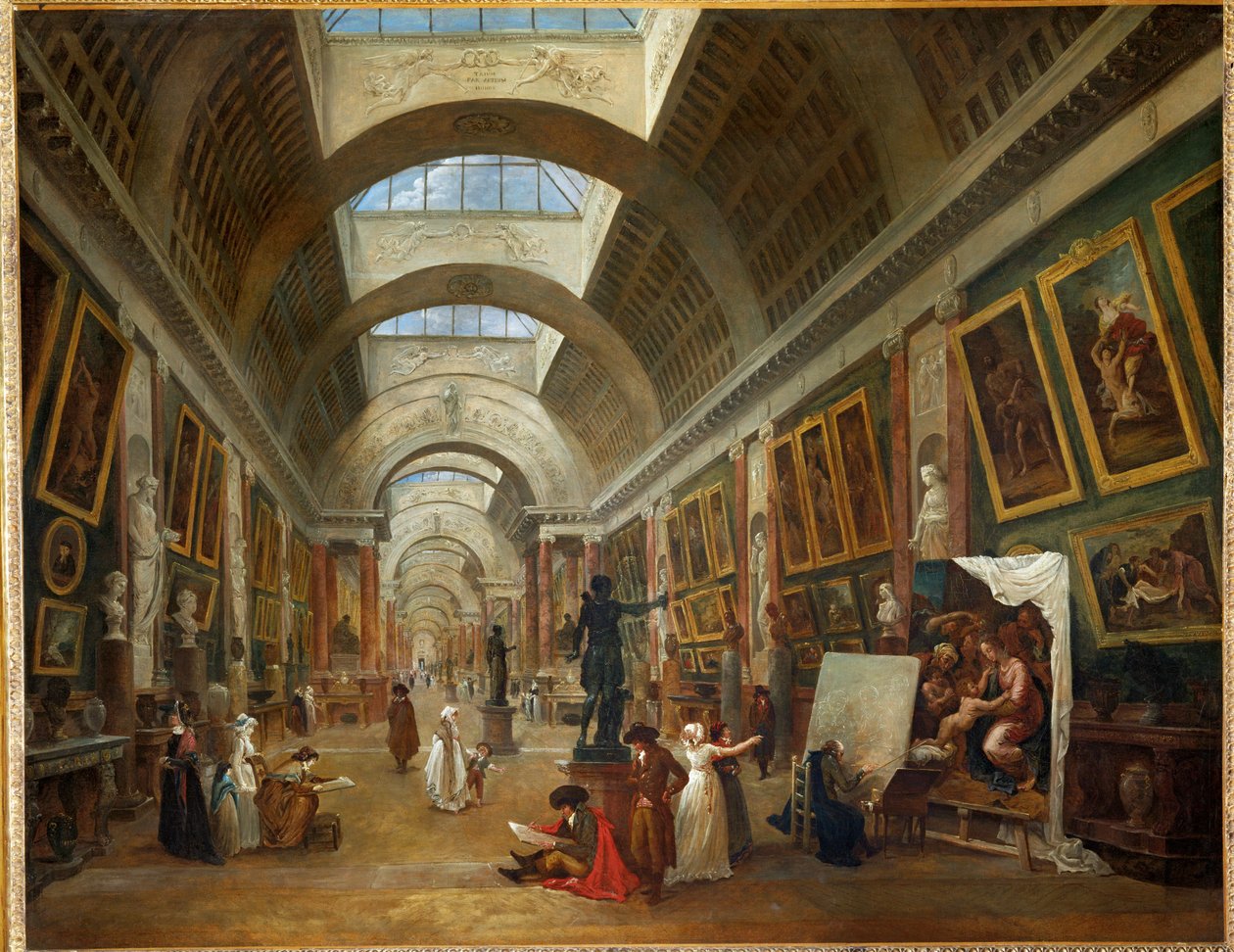 Progetto di ristrutturazione della Grande Galerie del Louvre ... da Hubert (circle of) Robert