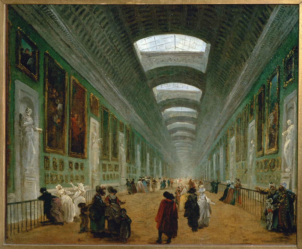 Progetto di riqualificazione della Grande Galerie du Louvre ... da Hubert (circle of) Robert