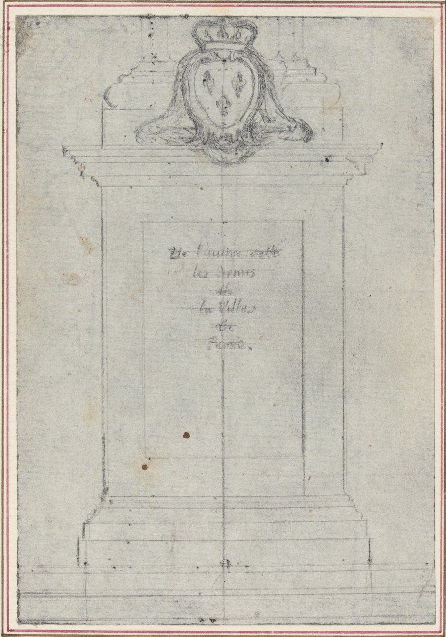 Un Plinto Sormontato dalle Armi del Re di Francia da Hubert Francois Gravelot