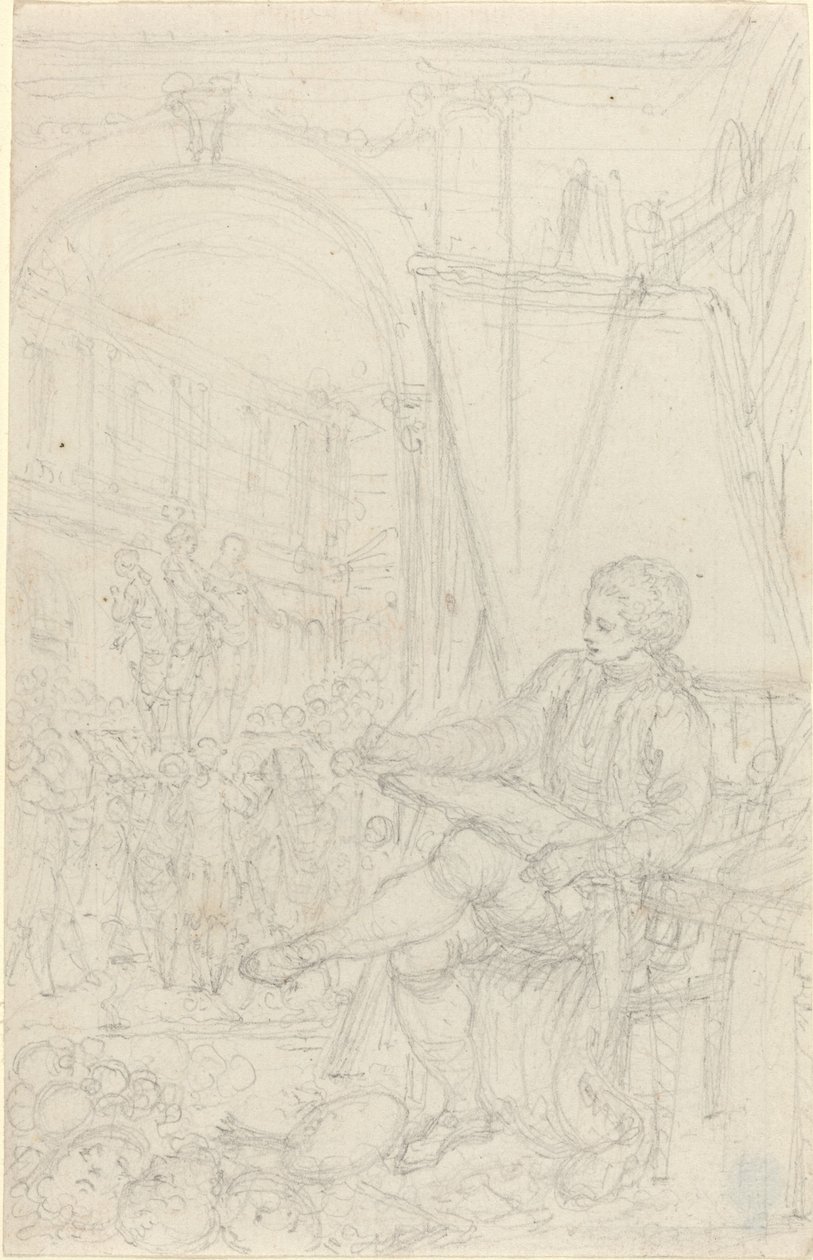 Autoritratto da Hubert Francois Gravelot