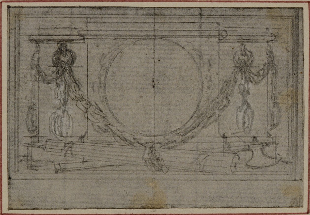 Studio per la vignetta En Tête in Tacito "Tiberius, or The Six First Books of the Annals", Libro II da Hubert Francois Gravelot