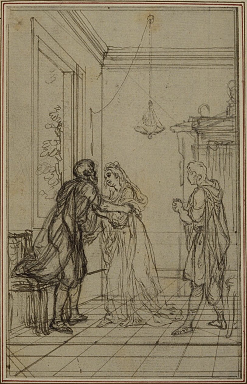 Studio per "La Pharsale" di Lucain, Canto II da Hubert Francois Gravelot