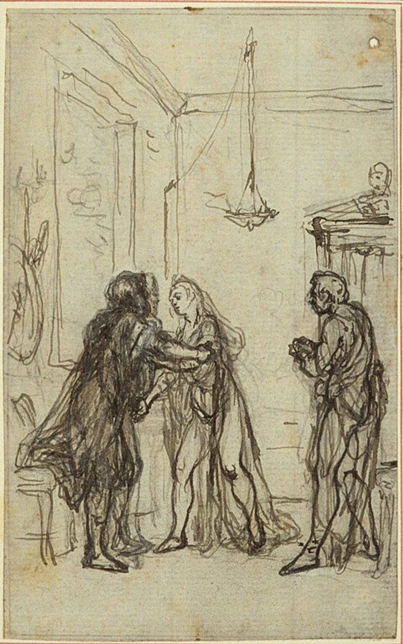 Studio per "La Pharsale" di Lucain, Canto II da Hubert Francois Gravelot