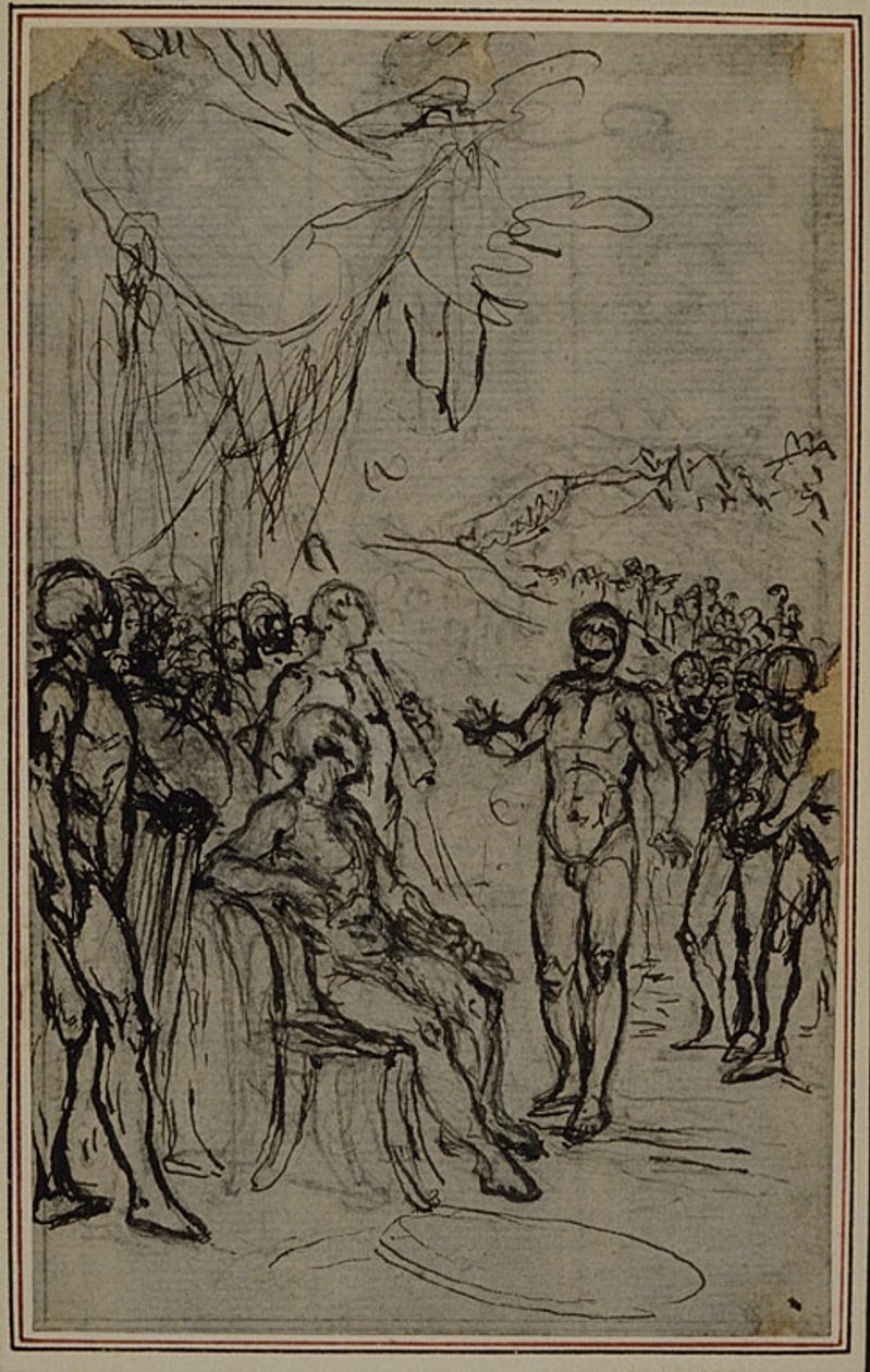 Studio per "La Pharsale" di Lucain, Canto IV da Hubert Francois Gravelot